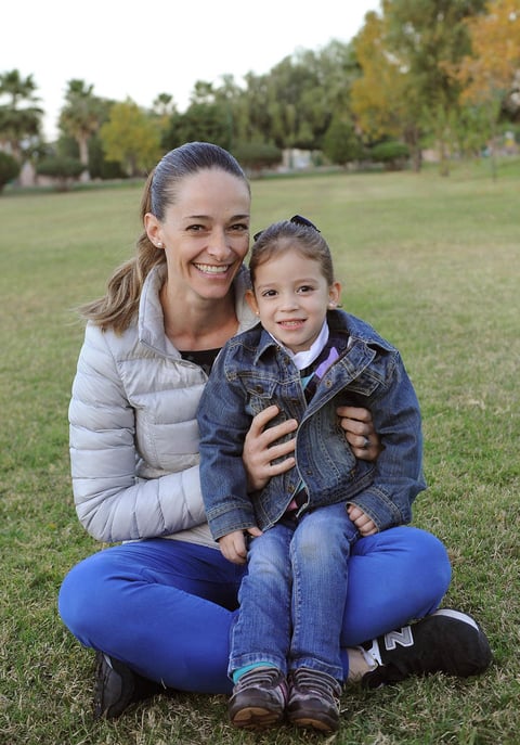 Bárbara con su hija, Nerea