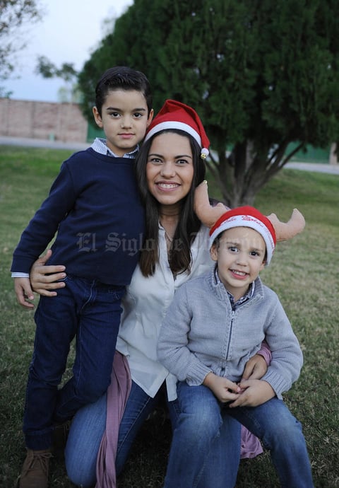 Gilda con sus hijos, Luis Fernando y Ariel