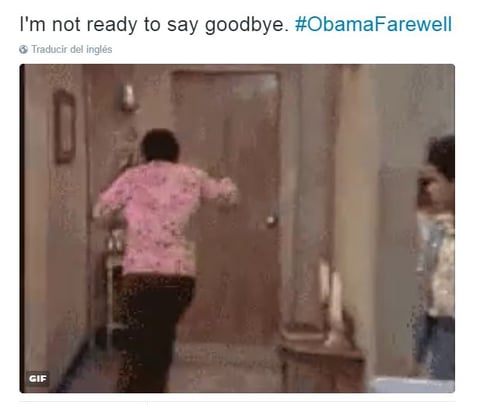 'No estoy listo para decir adiós'. Afirmaban los tuiteros, tras discurso final de Obama.
