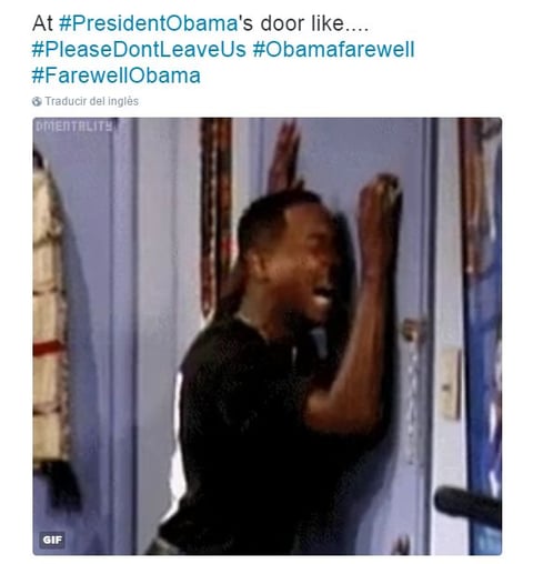 Tuiteros comentaban estar así en la puerta del presidente Obama.