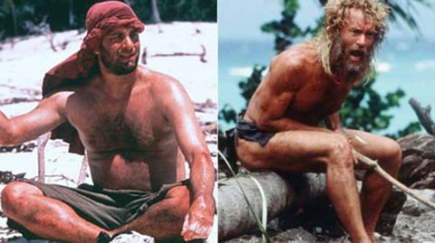 El Náufrago significó para Tom Hanks subir y bajar de peso. El actor aumentó kilos para las primeras escenas de la cinta, mientras que para la segunda parte disminuyó 22 kilos.