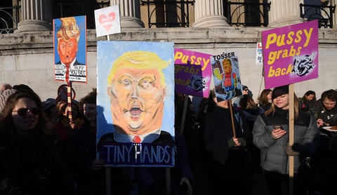 Mujeres de todo el mundo lanzaron sus exigencias a Trump.