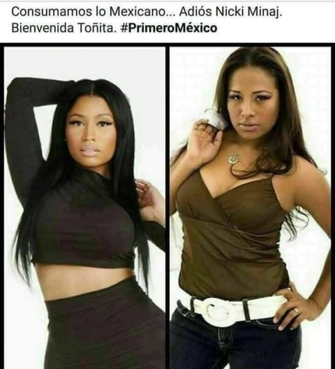 Claman por el talento regional, Toñita en lugar de Nicki Minaj.