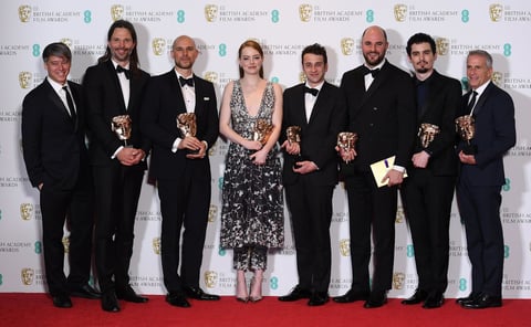 La La Land se impuso a Moonlight, de Barry Jenkins, Arrival, de Denis Villeneuve, I, Daniel Blake, de Ken Loach, y Manchester by the Sea, de Kenneth Lonergan.