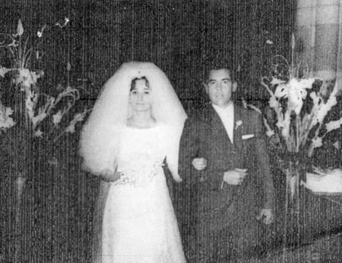 12022017 Srita. Tita Rivera Gómez y Sr. José Ortiz González el día de su boda en 1966.