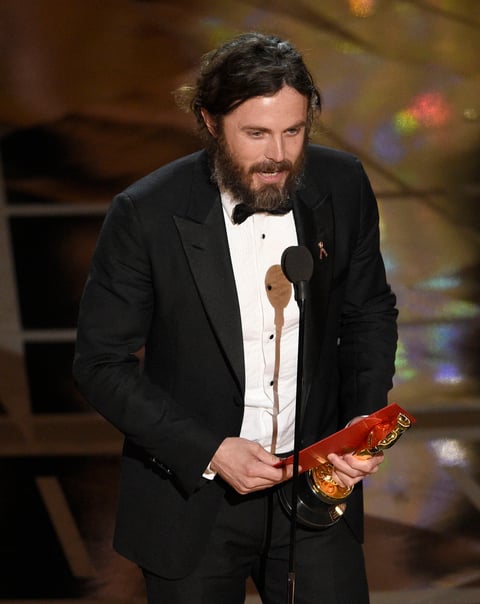 Casey Affleck sorprendió al recibir el galardón a Mejor Actor.