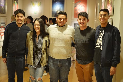 06042017 BIENAL DE CARTEL.  Fernando, Jaqueline, Alejandro, Hugo y Juan José.