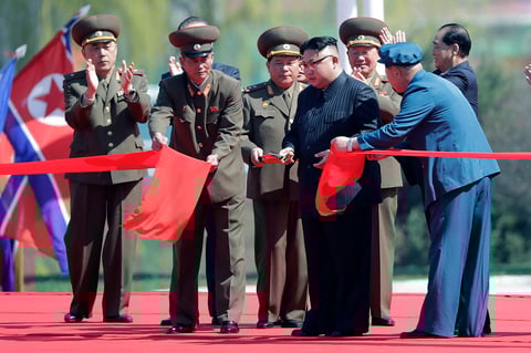 Kim Jong-Un cortó el listón inaugural.