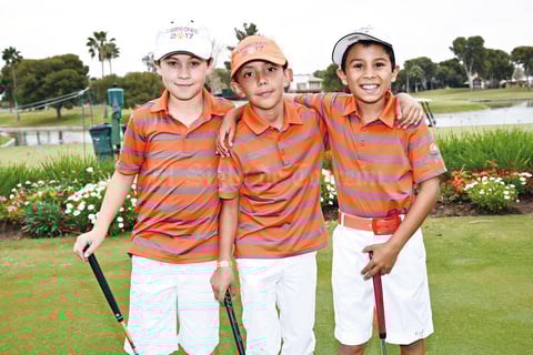 13042017 PEQUEñOS GOLFISTAS.  Rodrigo, Ricardo y Javier.