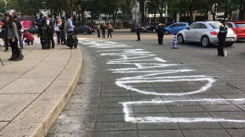 Al pie del Ángel de la Independencia se realizó la protesta.