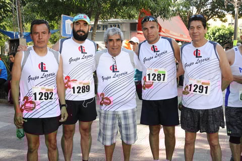 22052017 CORREDORES.  José Luis, Abraham, Luis Guillermo, Felipe y Héctor.