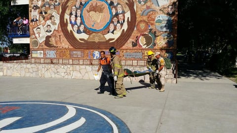En las actividades del mega simulacro participaron observadores externos para realizar una evaluación de la forma en la que desarrollaron la actividades.