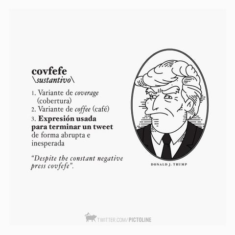 Los memes de covfefe, el error de Trump