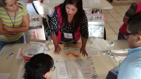 En esta acción también están representantes de partidos.