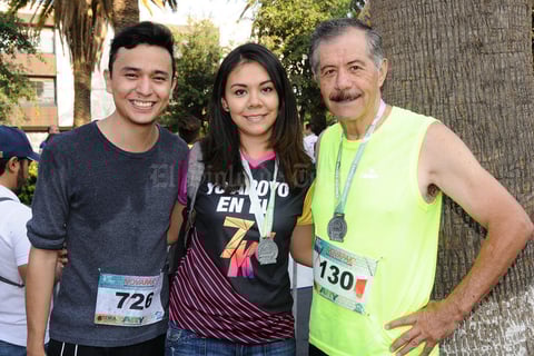 15062017 EN CARRERA.  Francisco, Mayra y Edgar.
