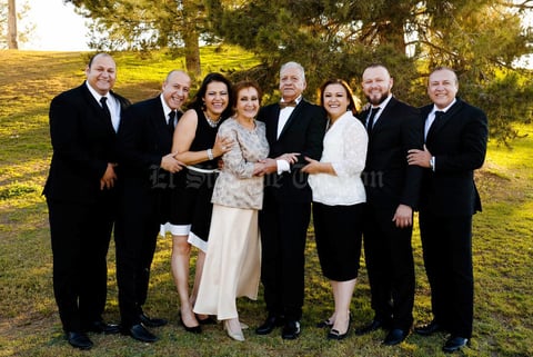 25062017 BODAS DE ORO.  Francisco Ortega Ayala y Mercedes Garza de Ortega con sus hijos: Francico, Enrique, Adriana, Elsa Penélope, Luis Carlos y Edgar Ortega Garza.