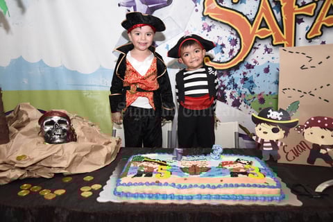 10092017 DOBLE FESTEJO.  Evan Fernando y Ernesto Yoel cumplieron cinco y tres años de edad, respectivamente.