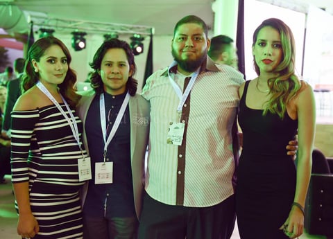 Christian Caicha, Alex García, Elías García y Ana Cecilia Flores