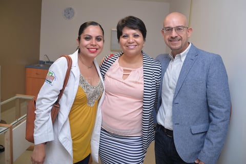 Georgina Guevara, Norma Hernández y Elías Medina