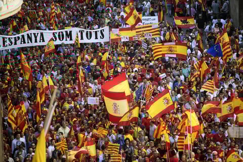 La multitudinaria manifestación superó con creces las previsiones de los convocantes,