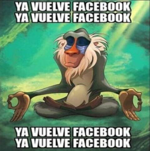 Facebook se cae... ¡pero los memes no!