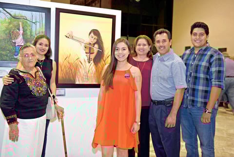 23102017 EXPOSICIóN PICTóRICA.  Nadia, Alfredo, Blanca, Cristina, Daniel y Margarita.