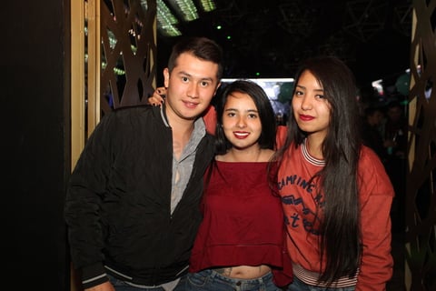 Michelle, Blanca y Gustavo.