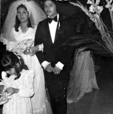 19112017 Leticia LÃ³pez de Landeros y Romualdo Landeros SolÃ­s el 15 de noviembre de 1975.
