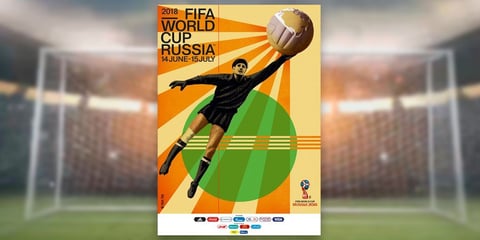 Este será el póster oficial de la justa mundialista del año próximo, mismo que se celebrará en Rusia.