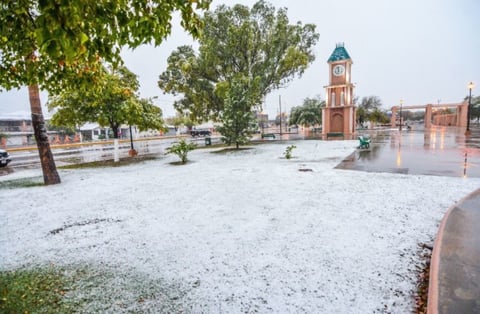 La ciudad de la región Norte del estado, Piedras Negras, quedó cubierta bajo la nieve.