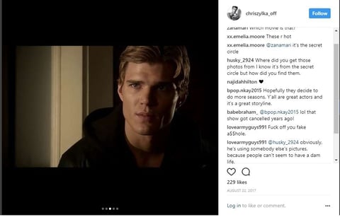 Chris ha participado en proyectos de cine y televisión, entre ellos ‘Hannah Montana’, donde apareció en dos episodios, ‘The Secret Circle, entre otros.