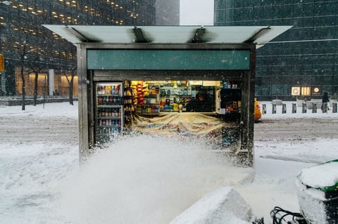 El país se ve afectado por una tormenta invernal.