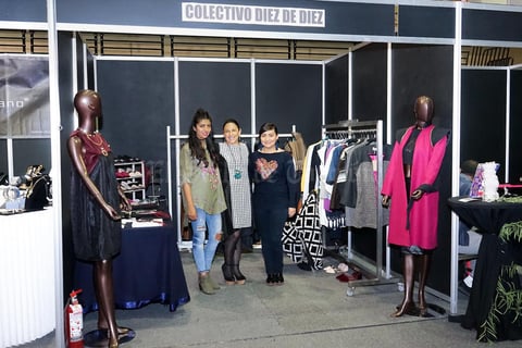 08012018 COLECTIVO 10 DE 10.  Las diseñadoras Gaby Muñoz, Ericka Toledo y Elly Castillo.