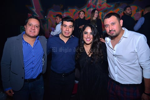 Julián, Óscar, Sofía y Daniel