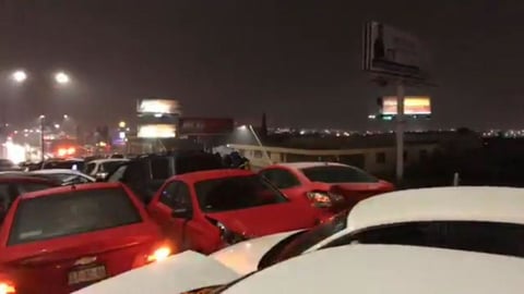 Los vehículos estuvieron prensados entre sí por alrededor de dos horas.
