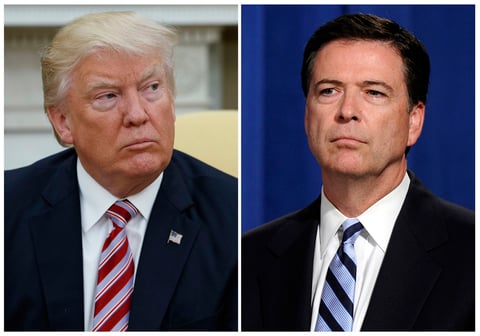 09 mayo .- Trump causa un sismo político al despedir al director del FBI, James Comey, quien dirigía una investigación sobre los posibles lazos de su campaña con Rusia en las elecciones de 2016.