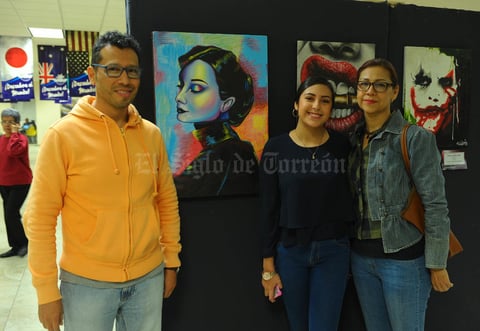 26012018 PRESENTES EN EXPOSICIóN.  Arturo, Sofía y Julieta.