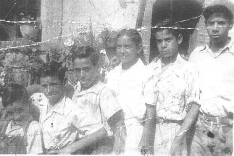 28012018 JesÃºs Flores, Alfredo Flores (f), Antonio Flores, Juana Hurtado, J. Isabel Hurtado y Juan Hurtado en la dÃ©cada de los 50.