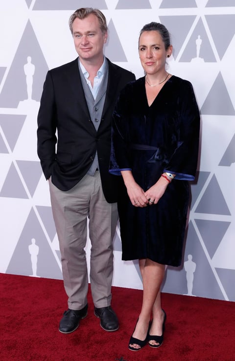 El director Christopher Nolan (i) y la productora Emma Thomas (d). Nolan está nominado en la categoría de "Mejor dirección" por la película Dunkerque.