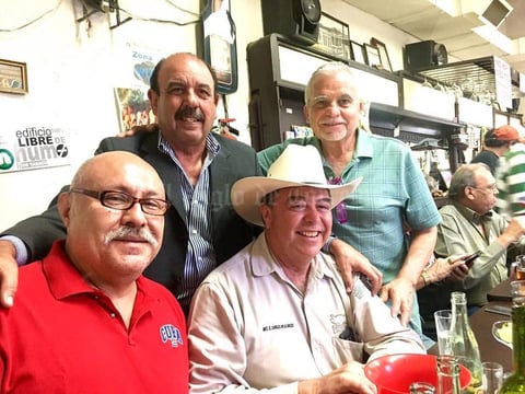 25022018 ENTRE AMIGOS.  Jesús Sánchez, José del Bosque, Miguel Ángel Medrano y Carlos Ávila Orozco.