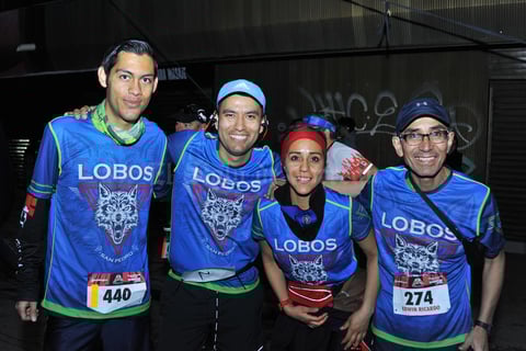 14032018 PARTICIPAN EN CARRERA.  Edwin, Luis Fernando, Ana y Carlos.