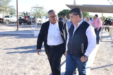 El gobernador Miguel Riquelme durante el evento habló sobre los indices delictivos en el Estado.