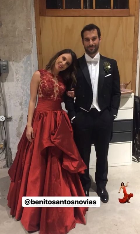 Sofía lució dos vestidos de Benito Santos.