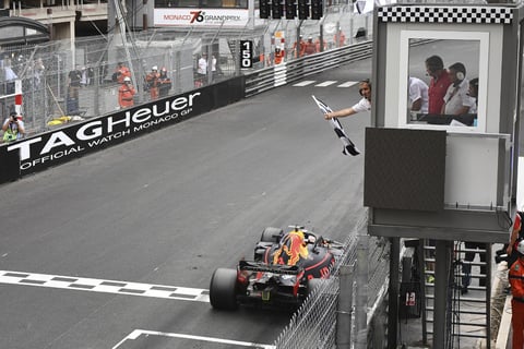 Ricciardo fue el primero en cruzar la meta para ganar el GP de Mónaco.