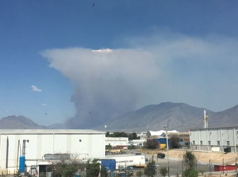 Fue a las 15:03 horas cuando se reportó el incendio en la comunidad "Las Copetonas".