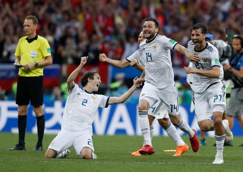 Rusia gritó por lo alto el triunfo en los penales.