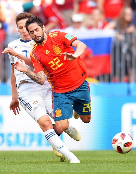 El jugador merengue fue de los más asediados ante la defensiva rusa.