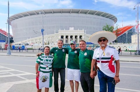 01072018 APOYAN A LA SELECCIóN.  Efrén Negrete, Gerardo Chávez, Alejandro Ponce, 'La Pericocha' Gustavo Valdés y Pedro Félix.