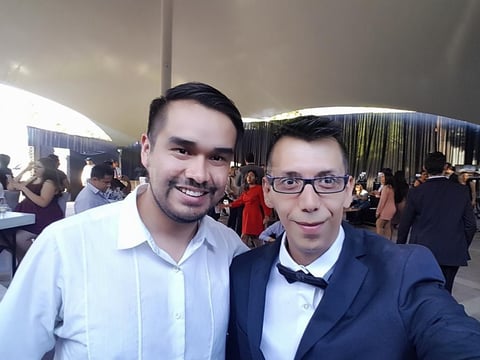 25072018 EN RECIENTE EVENTO.  Juan D. Hinojosa y Pineda Damián.