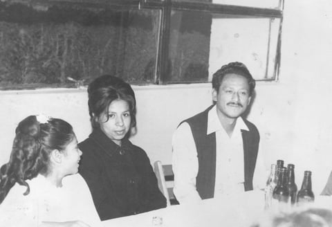 29072018 María de la Luz Trejo Velázquez, Conchita Ramírez Alemán y Juan Manuel Velázquez González (f), en 1975.